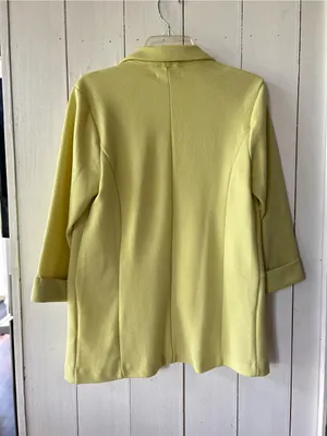Light lime Open-Front Blazer Jacket - Women's large thumbnail 2