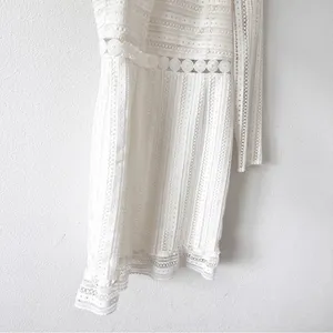 Bardot Vivian White Lace Long Sleeve Wedding Bridal Shower Cocktail Mini Dress thumbnail 4