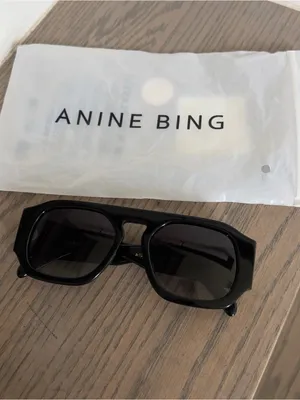 Anine Bing Preston Sunglasses in Black thumbnail 3