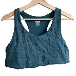 Reebok turquoise green racerback sports bra women's‎ size XL workout athleisure thumbnail 1