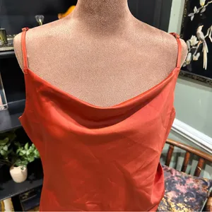 Lulus Silky Orange Maxi Dress – Taylor Swift-Inspired, Size Large thumbnail 3