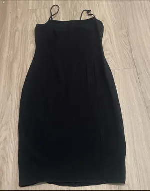 Express Black Spaghetti-Strap Mini Dress thumbnail 1