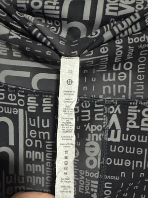 lululemon athletica Wunder High-Rise Train Black & Gray Logo-Print Leggings thumbnail 2
