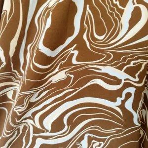 Princess Polly Marble Mae Button Up Satin Shirt Multicolor Brown/Tan Size 4 thumbnail 6