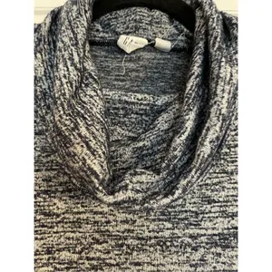 Gap navy cowl neck space dye sweater medium thumbnail 3