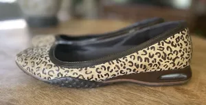 Cole Haan Leather Ballet Flat Pony Hair Leopard Comfort Slip On Shoe Size 7B thumbnail 1