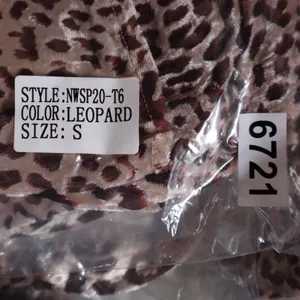 Naked Wardrobe Leopard Print Velvet Crop Top Long Sleeve Womens Small thumbnail 8