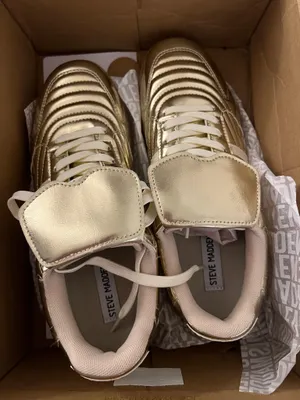 Steve Madden Madrid Sneakers Gold Metallic thumbnail 7