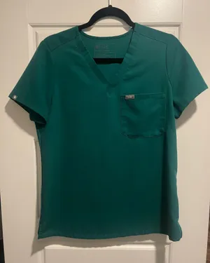 FIGS Hunter Green Scrub Top thumbnail 1