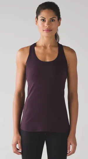LULULEMON Cool Racerback II Deep Breath in Black Cherry Sz. 4 Small thumbnail 1