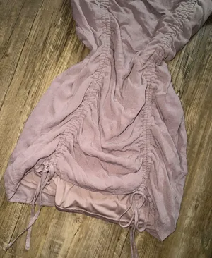 Garage NEW Double runched bodycon dress in warm stone! thumbnail 3