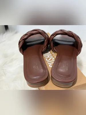 Cushionaire Aramis Brown Woven Slide Sandals - Size 9.5M - Good Condition thumbnail 7