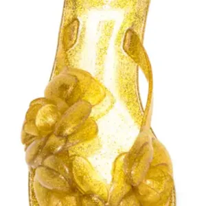 NEW JEFFREY CAMPBELL Fleuris Jelly Flip Flop In Gold Glitter thumbnail 4