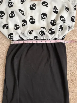 Pinc Skull Print Colorblock Mini Dress. Size Small thumbnail 6