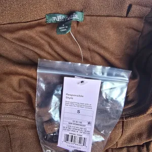 Wild Fable NWT 60O Womens Strapless Wide Leg Jumpsuit Brown Small‎ W9ZZEP thumbnail 4