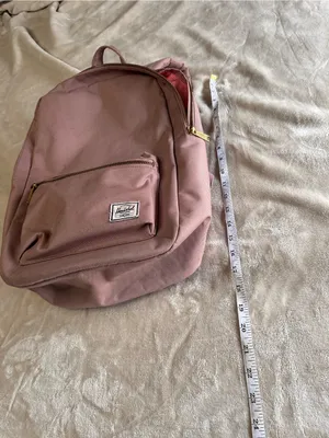 HERSCHEL Blush Pink Backpack Women’s Kids Canvas School Travel Bag EUC thumbnail 8
