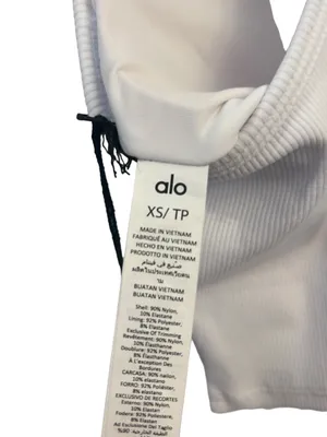Alo GODDESS RIBBED CROPPED RACERBACK TANK White XS ( Sold Out) thumbnail 8