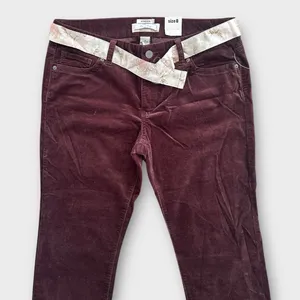 Vintage Y2K Old Navy Low Rise Brown Boot Cut Stretch Velour Pants Size 8 NWT thumbnail 2