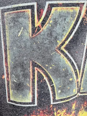 KISS End of the Road World Tour Distressed Off-the-Shoulder Graphic T-Shirt thumbnail 11