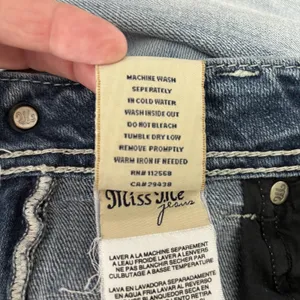 Miss Me‎ Boot Jeans 30 Blue Denim Y2K Cross Bling Studded Pockets Stretch Denim thumbnail 11