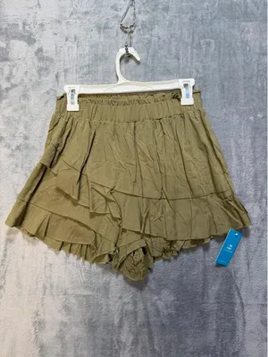 Cupshe Womens Tiered Ruffle Skort Olive Green Size Medium NWT thumbnail 2