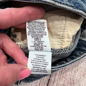 We The Free Free People‎ Denim Mini Skirt Front Zip Frayed Hem Size 27 OB841640 thumbnail 8