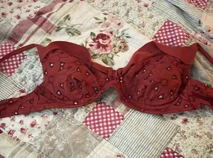 Burnt Orange Lace Bikini Top Size M thumbnail 1
