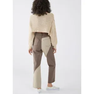 BDG Urban Outfitters Cowboy Jeans Colorblock Brown High Rise Straight Size 27 thumbnail 2