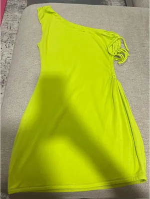 Au Darling Neon Green/Yellow Mini Dress thumbnail 2