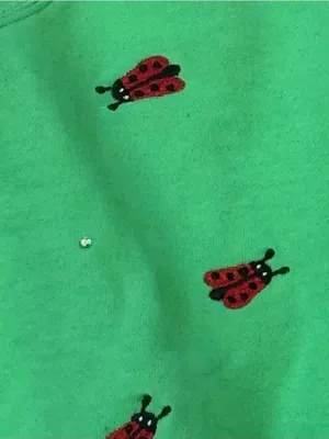 The Quacker Factory Green Embellished Ladybug Crewneck Sweatshirt Women’s XL thumbnail 3