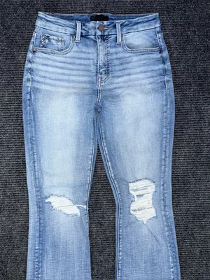Buckle Black Fit No 93 Bootcut Stretch Jeans Sz 27 x 32 Distressed BBW1957R EUC thumbnail 3