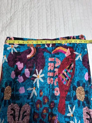Farm Rio Gabriela Knit Maxi Skirt Vibrant Floral Boho Maxi Skirt NWT thumbnail 8