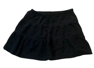 stradivarius Black Tiered Ruffle Mini Skirt thumbnail 1
