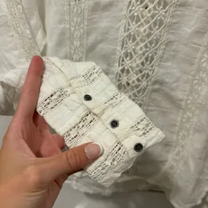 Free People White Lace Long Sleeve Blouse thumbnail 6