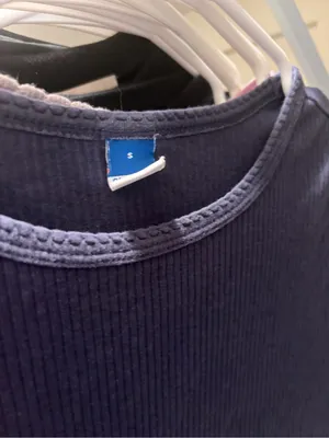 Old Navy Navy Ribbed Short Sleeve Crew Tee thumbnail 3
