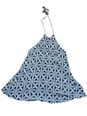 Show Me Your Mumu Navy & White Tie-Dye Halter Top thumbnail 1