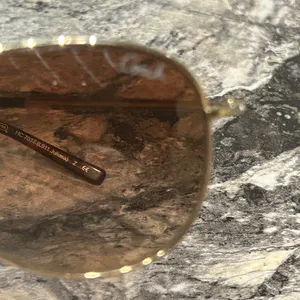 Coach Gold Frame Sunglasses with Brown Lenses lens has scratches price reflected thumbnail 3