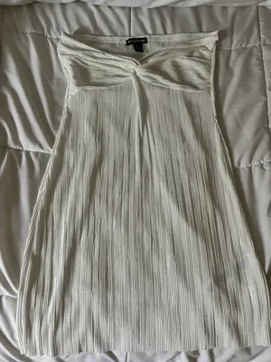Pretty Little Thing White Bandeau Dress thumbnail 1