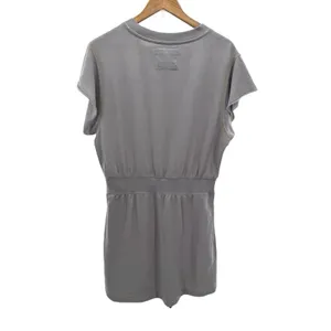 Grey State Cleo Dress Size 4 Flutter Sleeve Gray‎ Terry Mini Dress Comfy Casual thumbnail 4