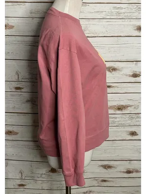 Nike activewear faded pink crewneck logo spellout long sleeve sweatshirt Size M thumbnail 4