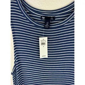NWT GAP Women Striped Sleeveless Maxi Dress Size M‎ Blue White Tank Style thumbnail 3