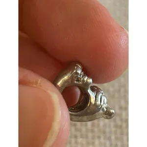 A213 bead charm braclete 925 sterling silver Gray thumbnail 5