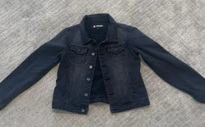Black Jean Jacket Size XS thumbnail 1