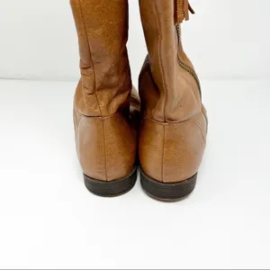 Steve Madden Travis Leather Pull On Tassel Boots Brown Sz 7 thumbnail 6