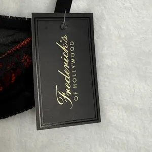 NWT Fredericks of Hollywood Lux Black Orange Lace Balconette Bra‎ Size 10 thumbnail 2