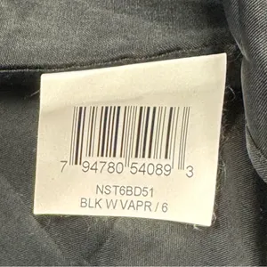Y2K BCBGMaxAzria Silk Strapeless‎ Mini Tiered Babydoll Dress with Tie Black Sz 6 thumbnail 10