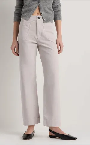 Quince Straight-Leg Jeans in Pale Gray thumbnail 1
