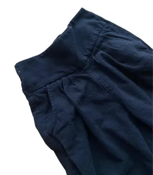 Amazing vintage y2k black cropped wide leg thick cotton pants 🔥 thumbnail 3