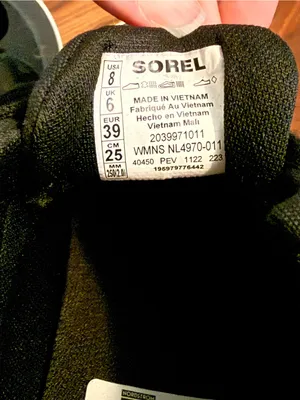 Sorel Black Canvas Low-Top Sneakers with White Soles thumbnail 5
