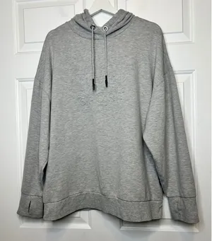 Juicy Couture Sport Hoodie XL Embossed Logo Thumbholes thumbnail 1